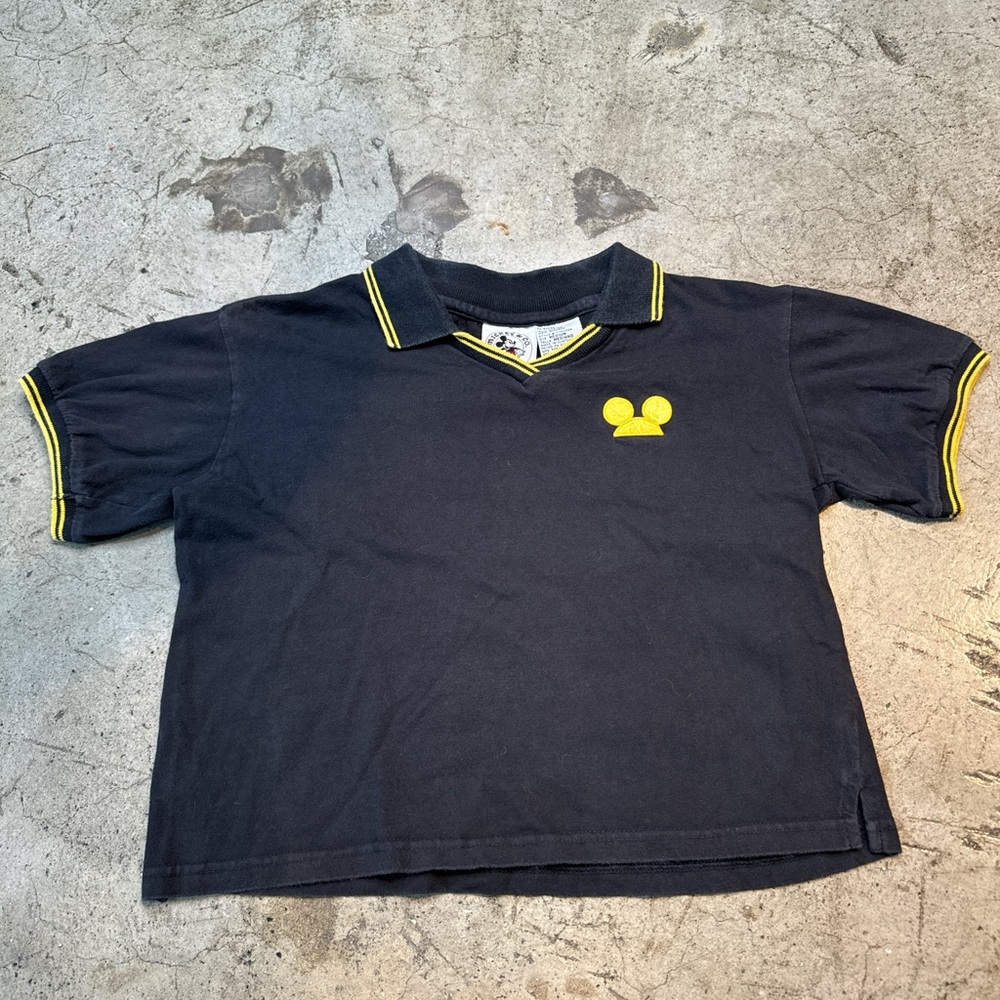 90s Mickey and Co cropped polo size M